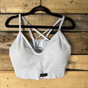Lucky Brand Sports Bra XL Light Grayish Blue